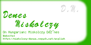 denes miskolczy business card